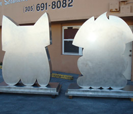 Polished Steel Sculptures