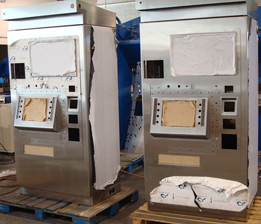 Stainless Steel Ticket Vending Machine Front